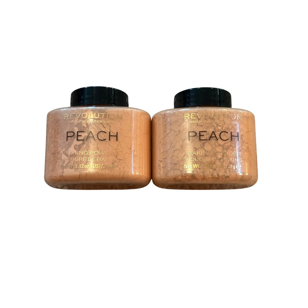 Makeup Revolution London Peach Loose Baking Powder 1.12oz Lot of 2 Setting